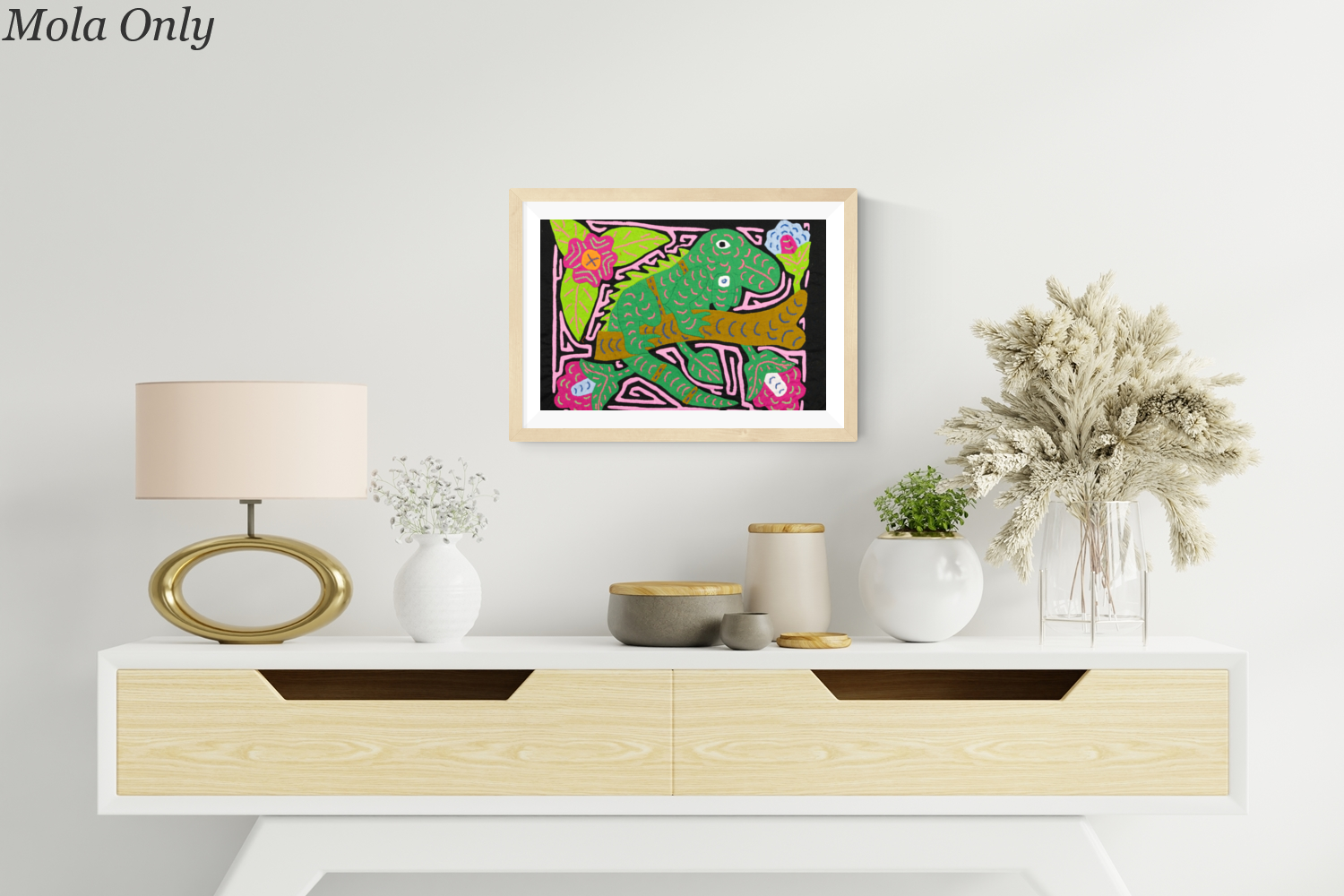 Pink and Green Iguana Parrot Mola
