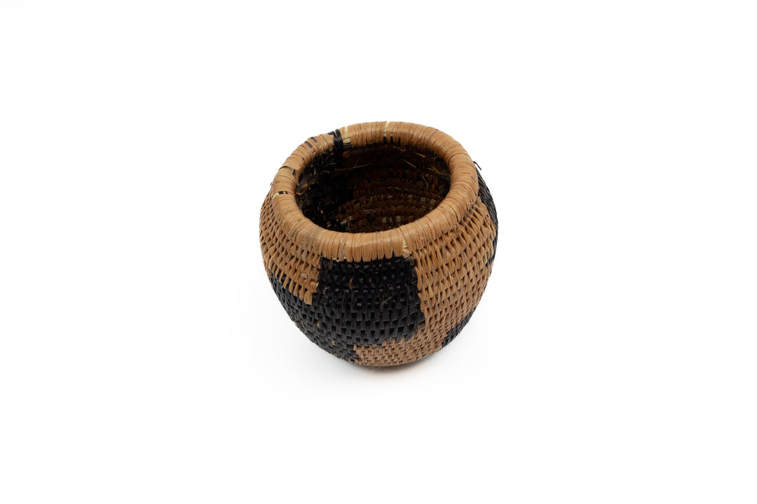 Vintage Woven Basket, Panama Basket