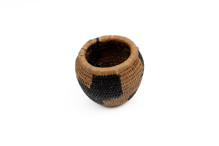 Vintage Woven Basket, Panama Basket