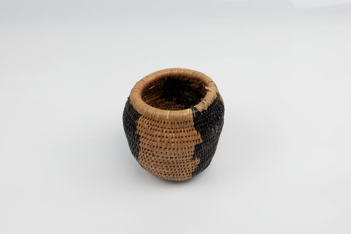 Vintage Woven Basket, Panama Basket