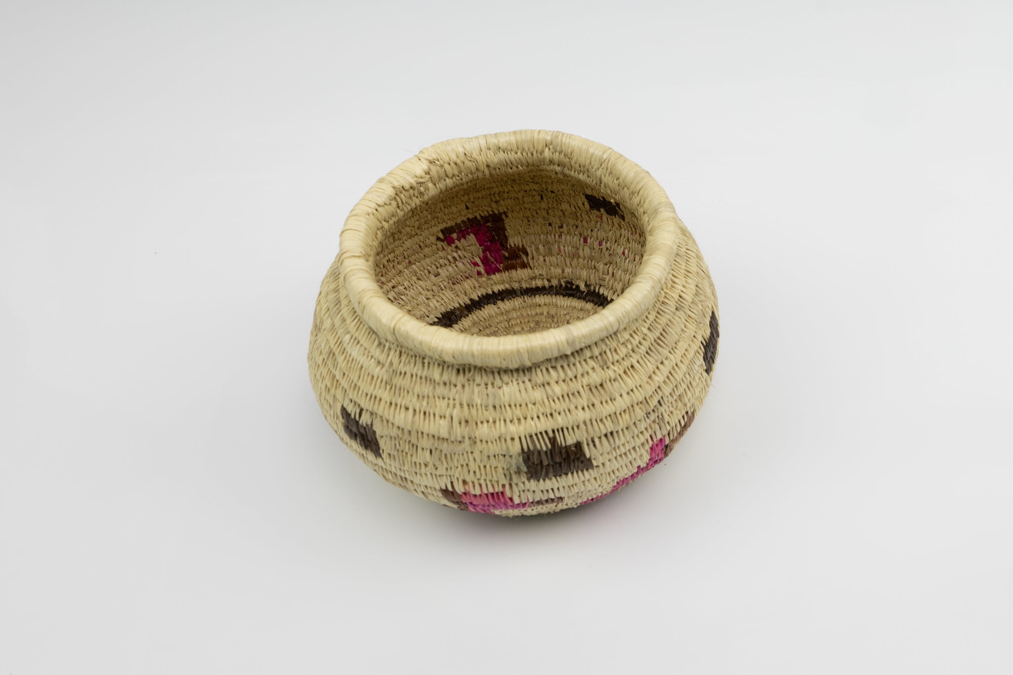 Vintage Handmade Woven Basket Fair Trade