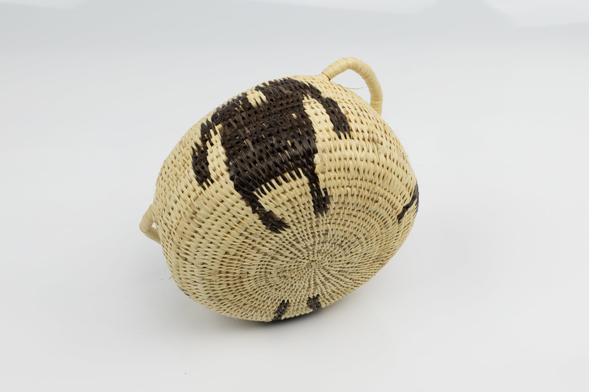 Vintage Handmade Human Figure Woven Basket With Handles Fair Trade