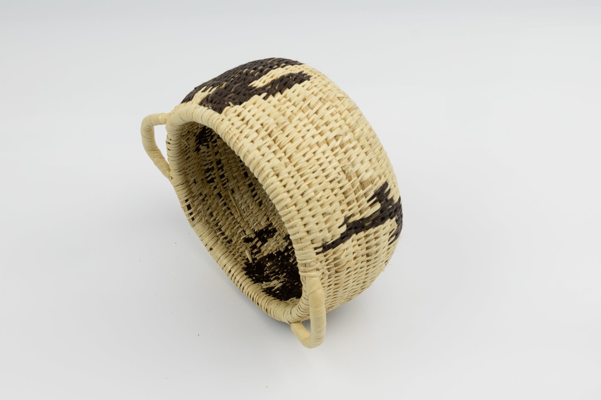 Vintage Handmade Human Figure Woven Basket With Handles Fair Trade