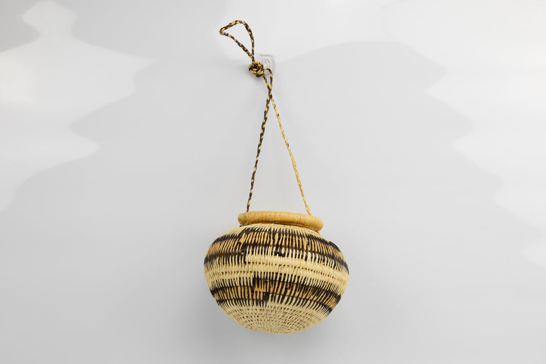 Hand Woven Vintage Hanging Basket Made By Indigenous Artisans