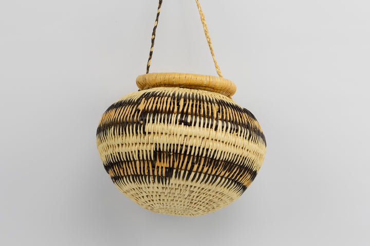 Hand Woven Vintage Hanging Basket Made By Indigenous Artisans