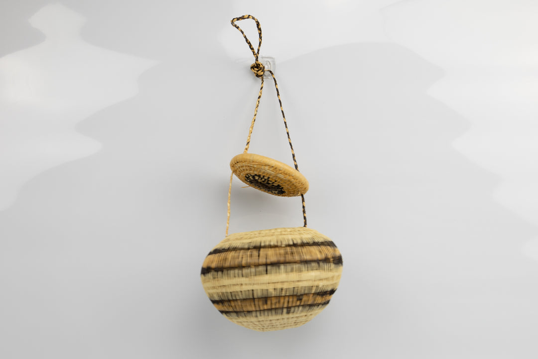 Hand Woven Vintage Hanging Basket Made By Indigenous Artisans