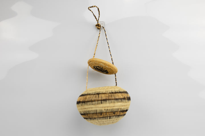 Hand Woven Vintage Hanging Basket Made By Indigenous Artisans