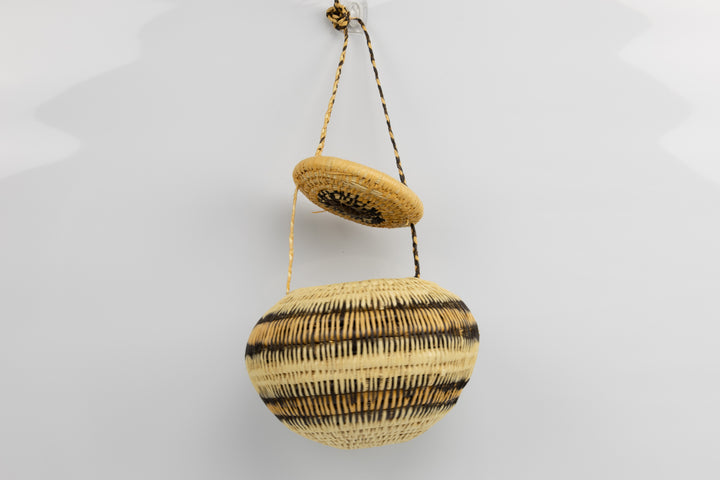 Hand Woven Vintage Hanging Basket Made By Indigenous Artisans