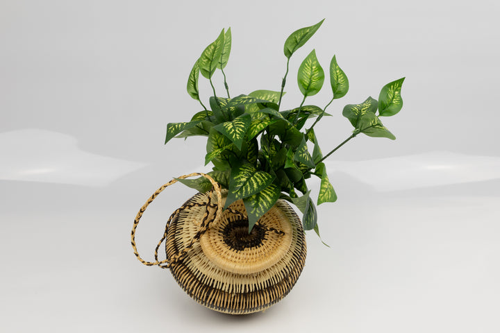 Hand Woven Vintage Hanging Basket Made By Indigenous Artisans