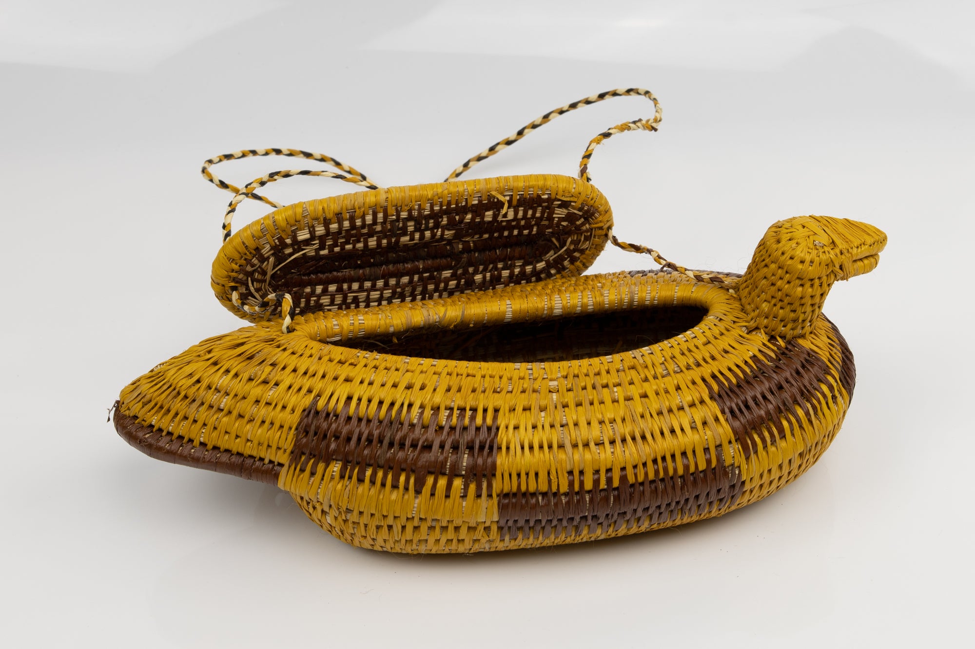 Hand Woven Vintage Hanging Duck Basket Made By Indigenous Artisans