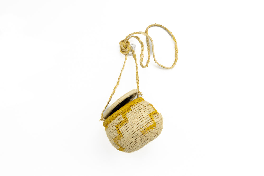 Hand Woven Vintage Hanging Basket Made By Indigenous Artisans