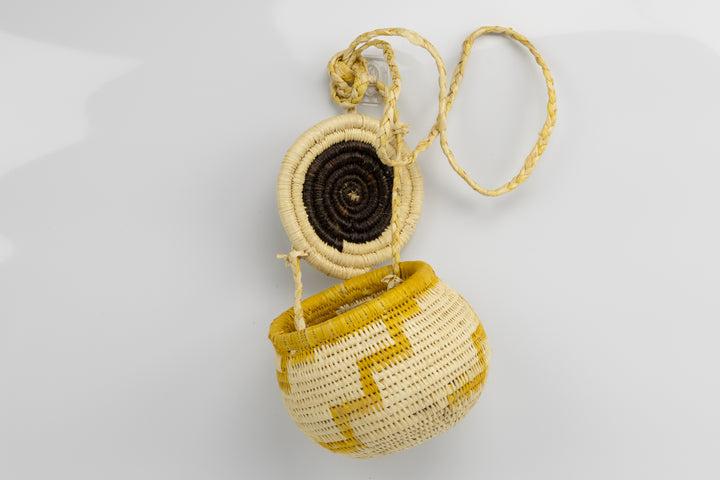 Hand Woven Vintage Hanging Basket Made By Indigenous Artisans