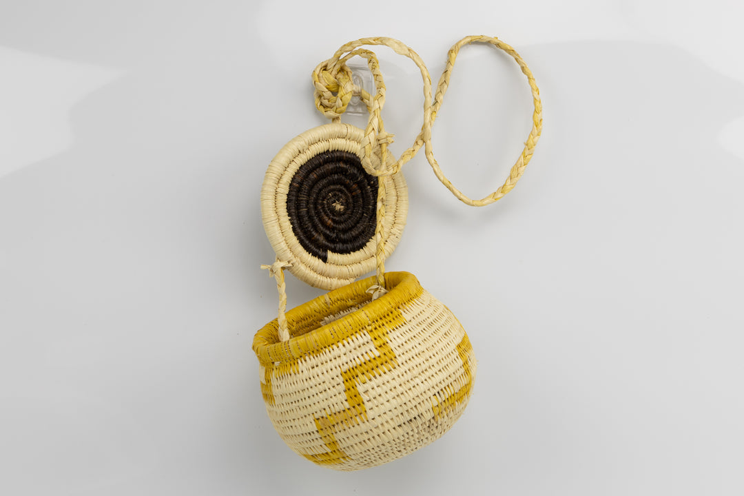 Hand Woven Vintage Hanging Basket Made By Indigenous Artisans