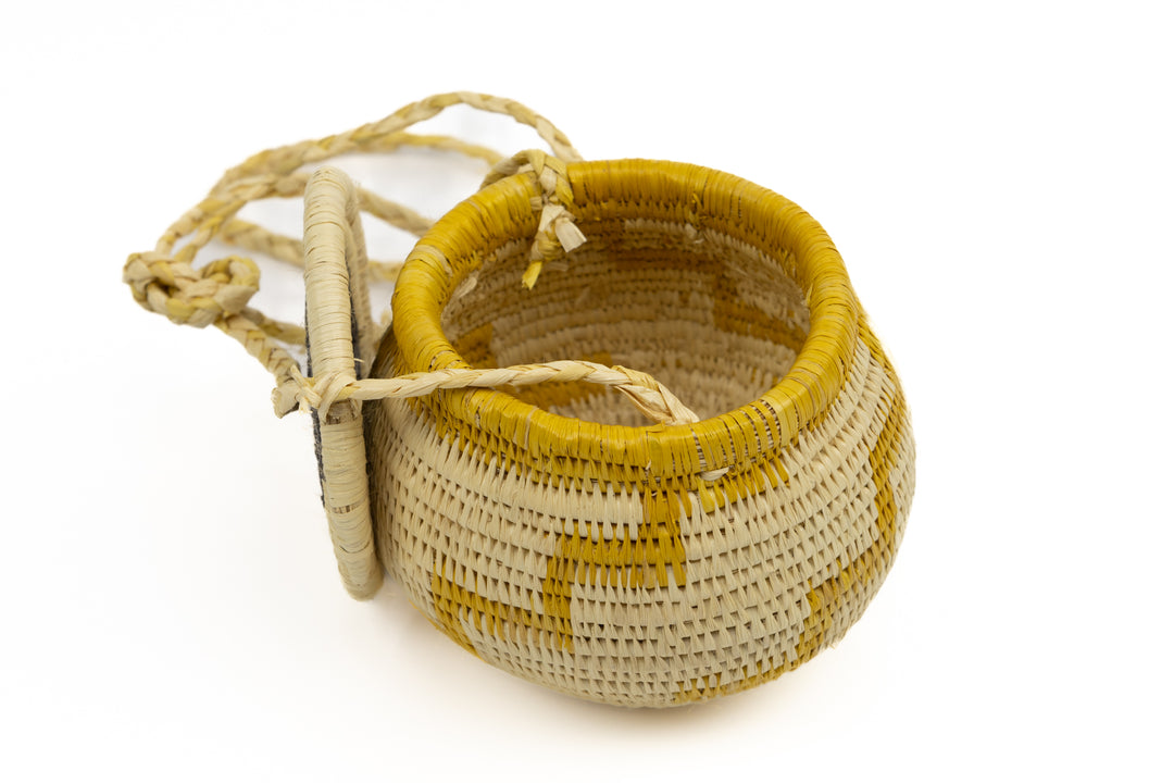 Hand Woven Vintage Hanging Basket Made By Indigenous Artisans
