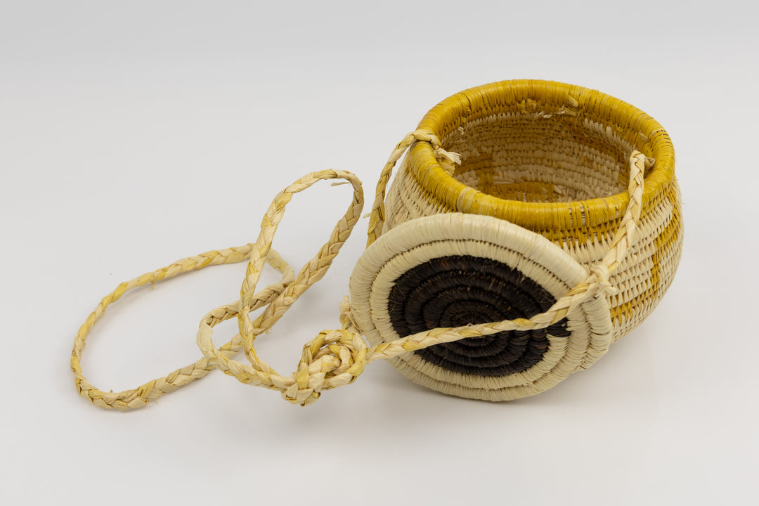 Hand Woven Vintage Hanging Basket Made By Indigenous Artisans