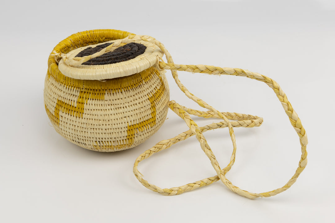 Hand Woven Vintage Hanging Basket Made By Indigenous Artisans