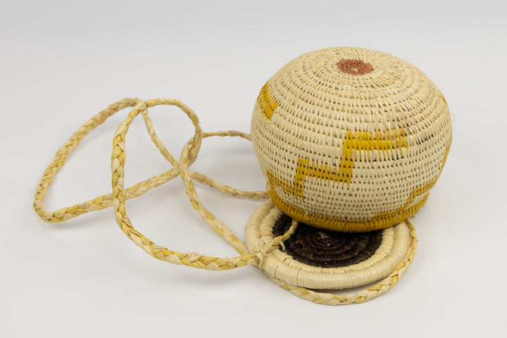 Hand Woven Vintage Hanging Basket Made By Indigenous Artisans