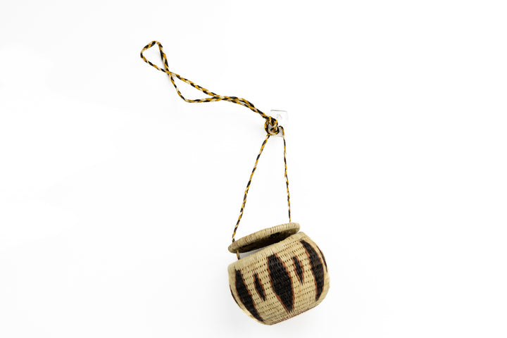 Hand Woven Vintage Hanging Basket Made By Indigenous Artisans