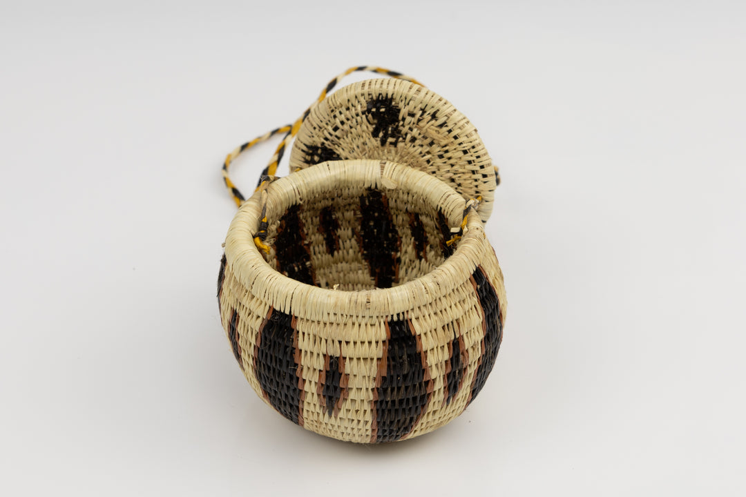 Hand Woven Vintage Hanging Basket Made By Indigenous Artisans