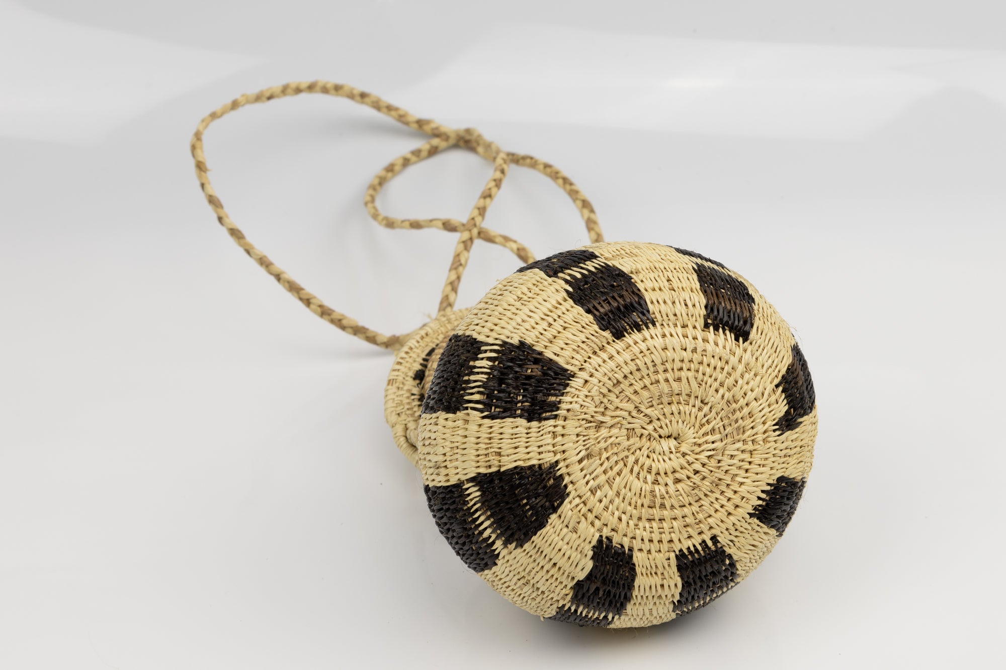 Hand Woven Vintage Hanging Basket Made By Indigenous Artisans