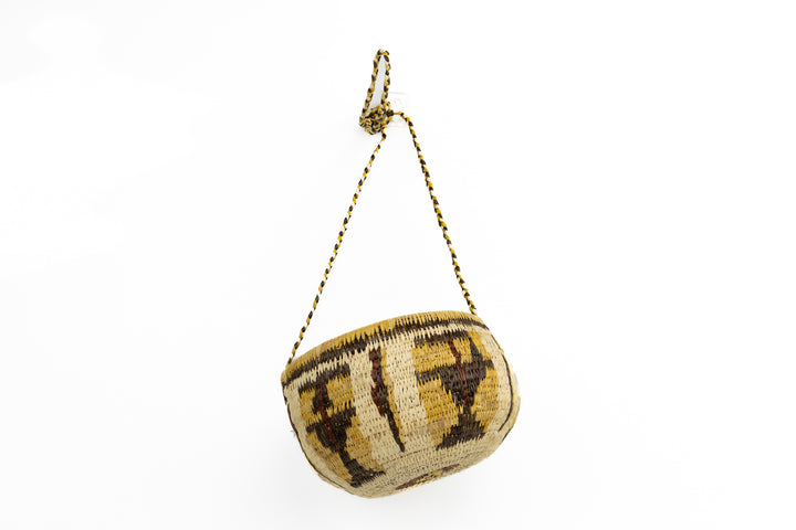 Hand Woven Vintage Hanging Basket Made By Indigenous Artisans