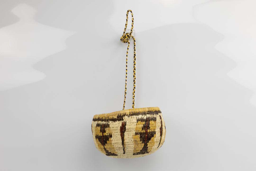 Hand Woven Vintage Hanging Basket Made By Indigenous Artisans
