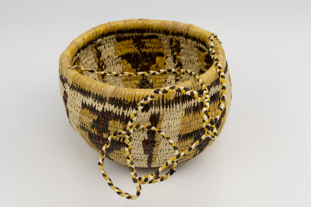 Hand Woven Vintage Hanging Basket Made By Indigenous Artisans
