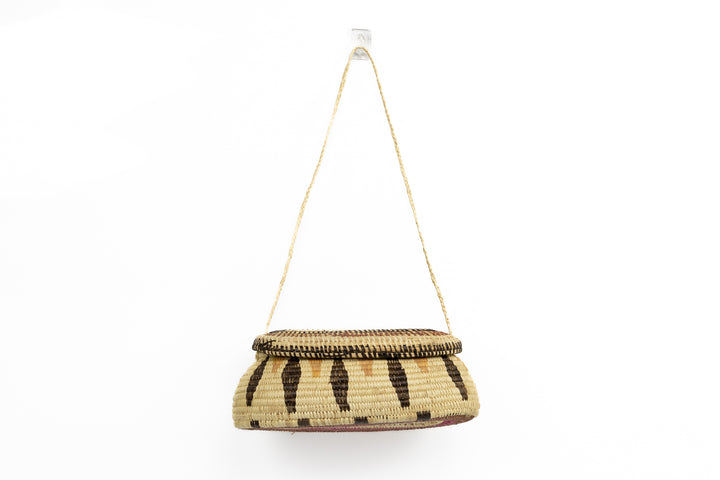 Hand Woven Vintage Hanging Basket Made By Indigenous Artisans