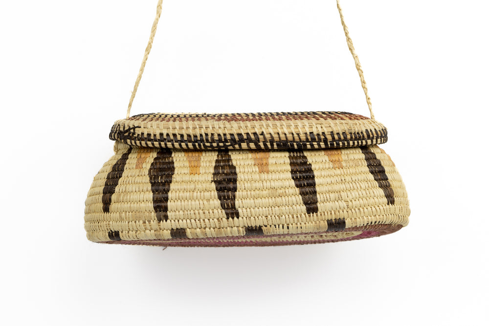 Hand Woven Vintage Hanging Basket Made By Indigenous Artisans