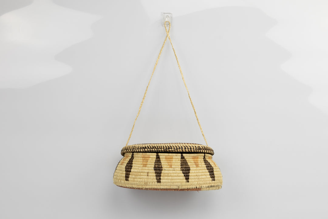 Hand Woven Vintage Hanging Basket Made By Indigenous Artisans