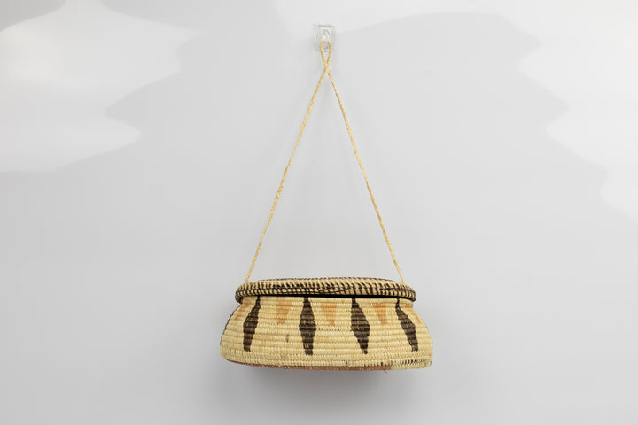 Hand Woven Vintage Hanging Basket Made By Indigenous Artisans