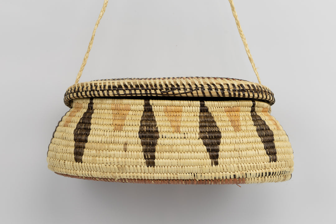 Hand Woven Vintage Hanging Basket Made By Indigenous Artisans
