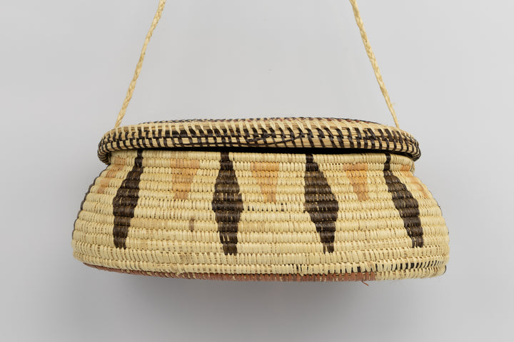 Hand Woven Vintage Hanging Basket Made By Indigenous Artisans