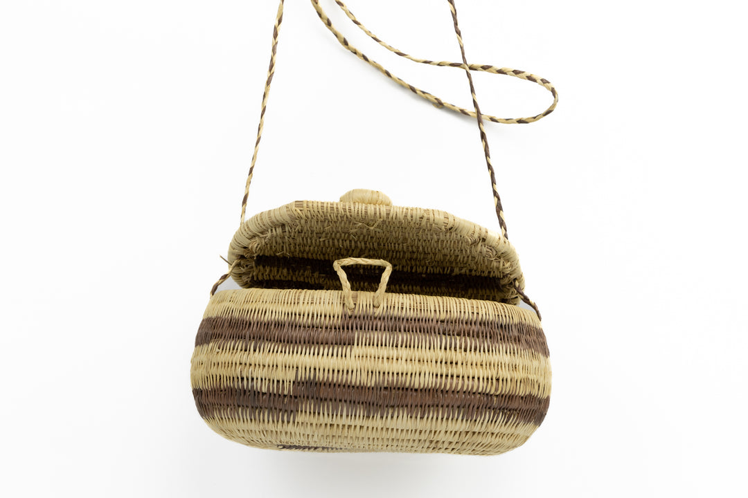 Hand Woven Vintage Hanging Basket Made By Indigenous Artisans