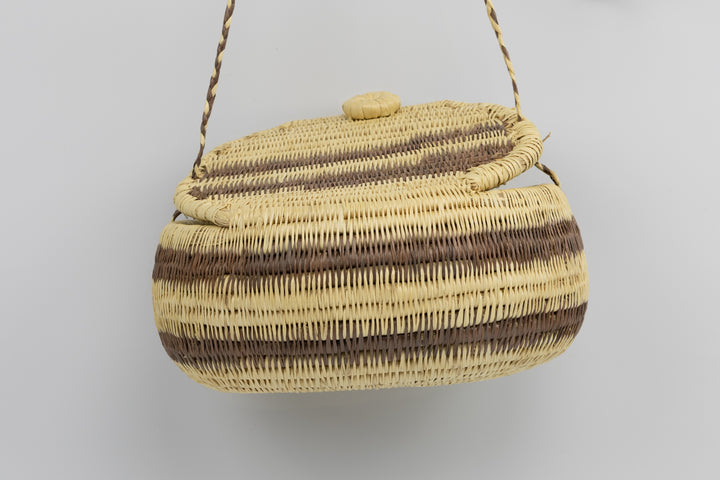 Hand Woven Vintage Hanging Basket Made By Indigenous Artisans