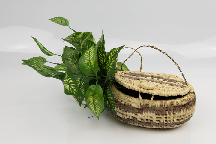 Hand Woven Vintage Hanging Basket Made By Indigenous Artisans
