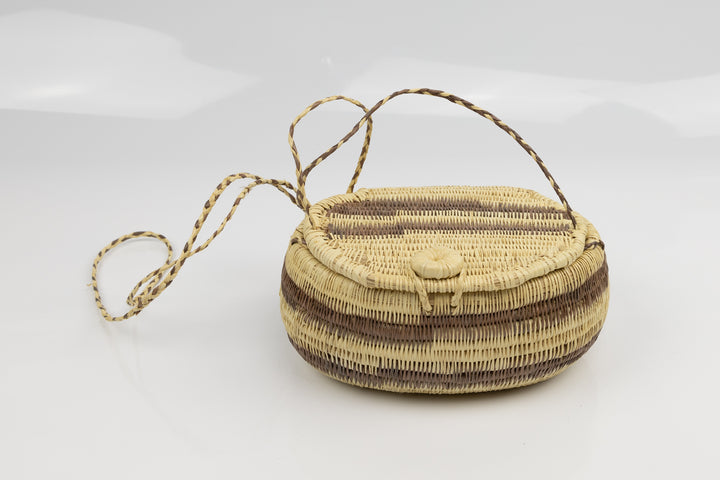 Hand Woven Vintage Hanging Basket Made By Indigenous Artisans