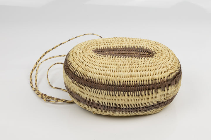 Hand Woven Vintage Hanging Basket Made By Indigenous Artisans
