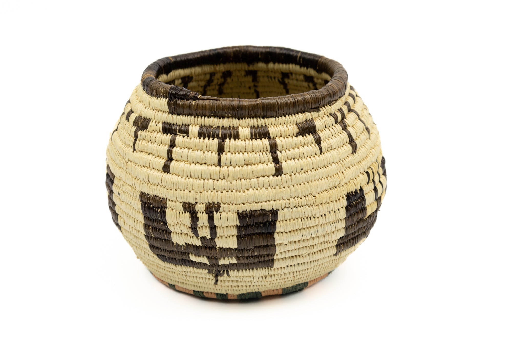 Hand Woven Vintage Butterfly Basket Made By Indigenous Artisans