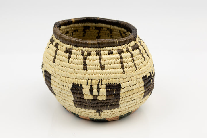 Hand Woven Vintage Butterfly Basket Made By Indigenous Artisans