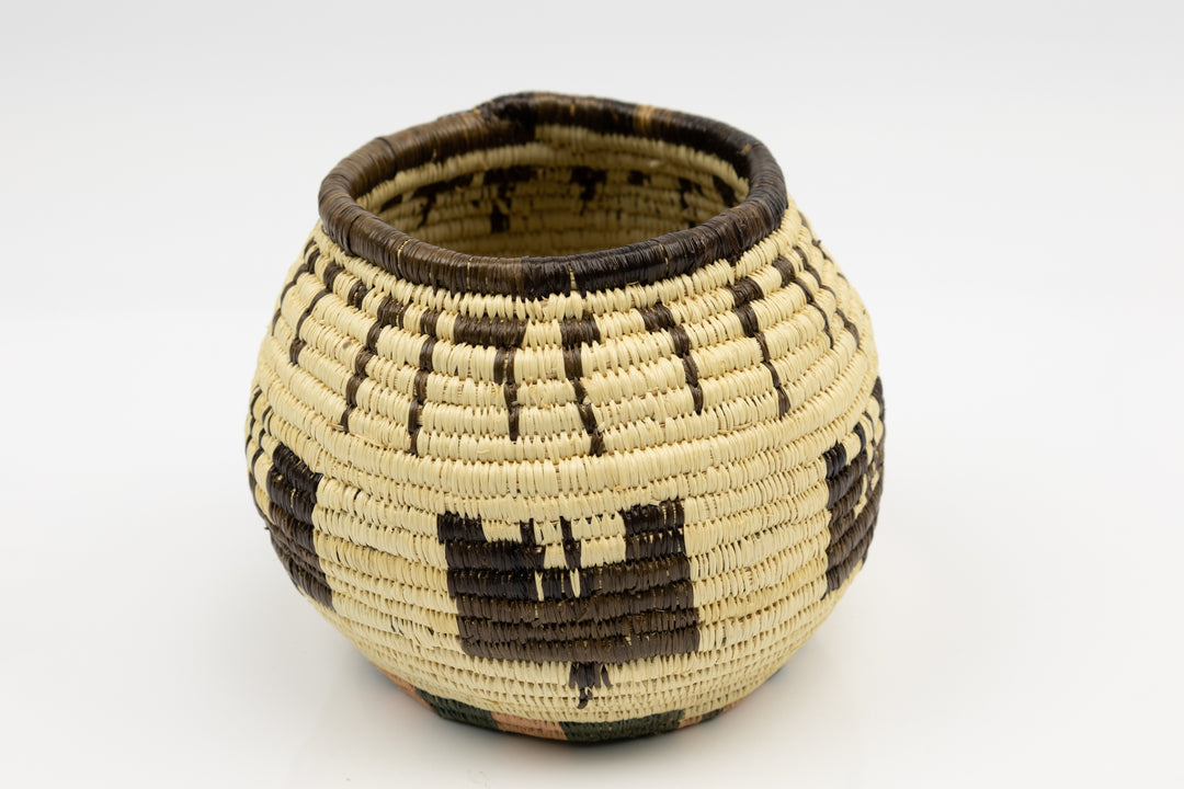 Hand Woven Vintage Butterfly Basket Made By Indigenous Artisans