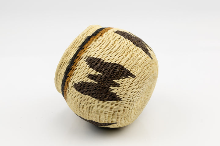 Hand Woven Vintage Butterfly Basket Made By Indigenous Artisans