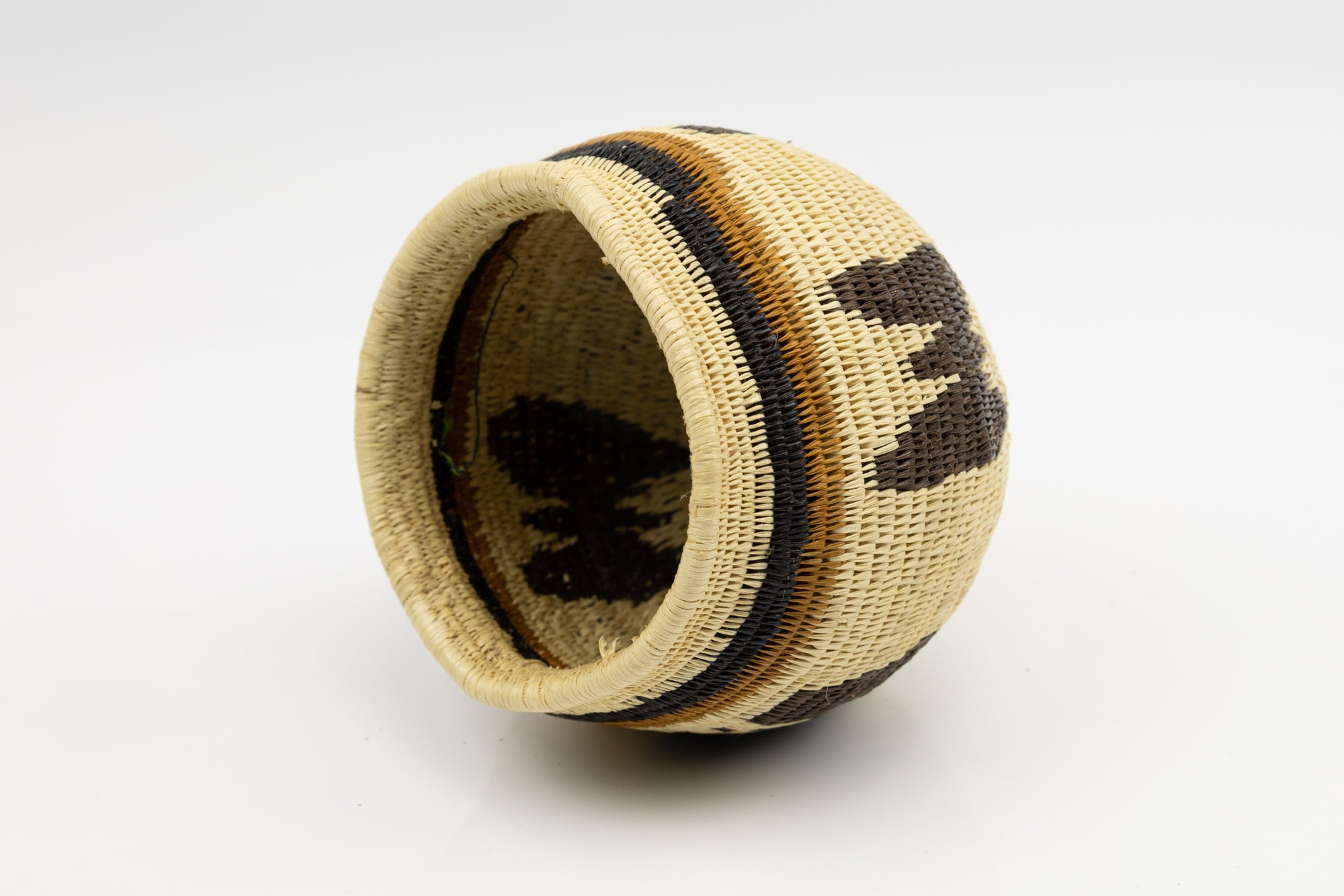 Hand Woven Vintage Butterfly Basket Made By Indigenous Artisans