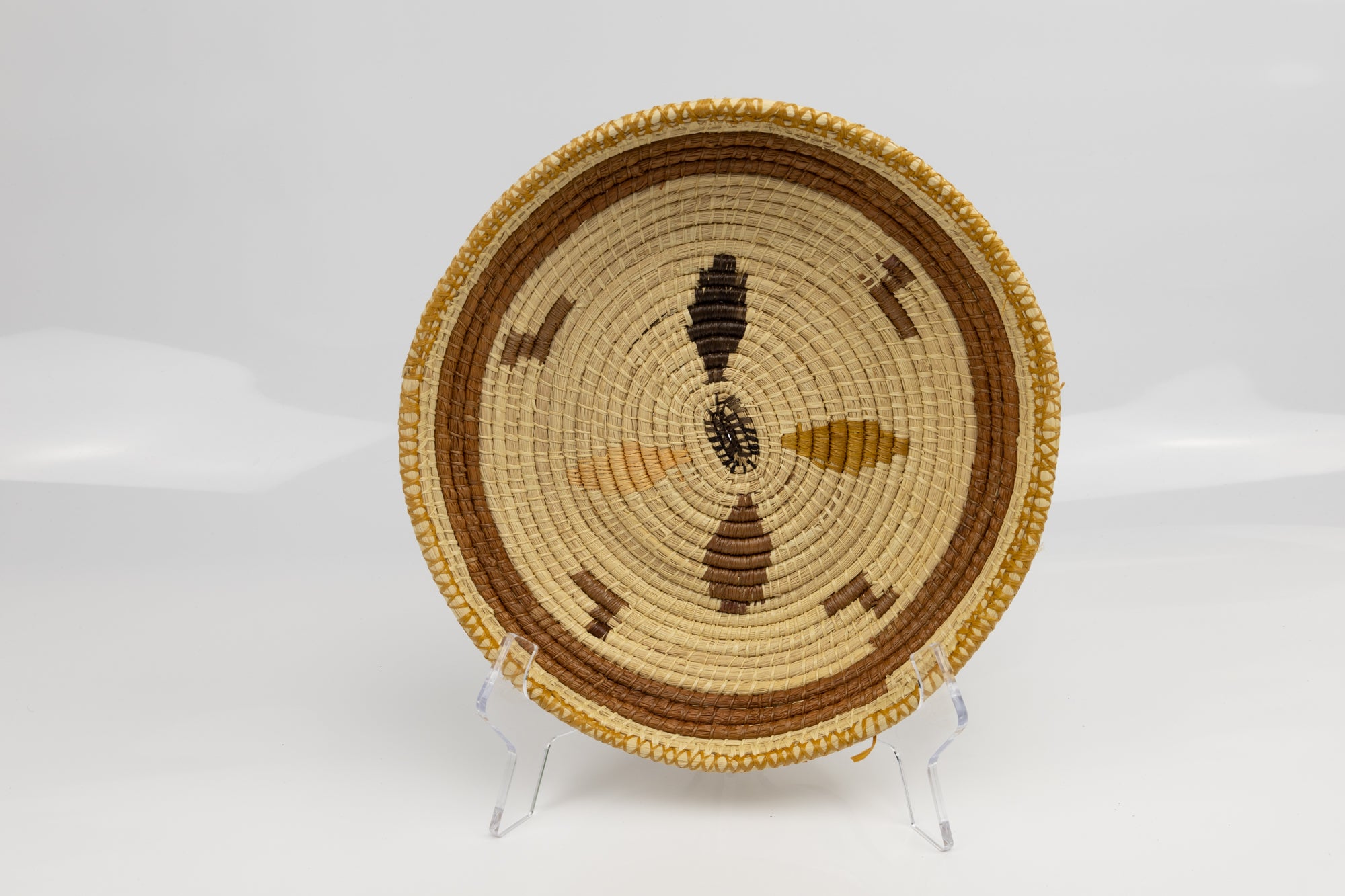 Hand Woven Vintage Plate Basket Made By Indigenous Artisans