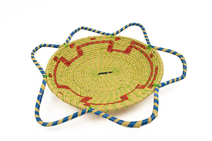 Hand Woven Vintage Plate Basket Made By Indigenous Artisans