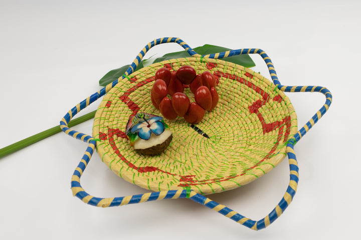 Hand Woven Vintage Plate Basket Made By Indigenous Artisans