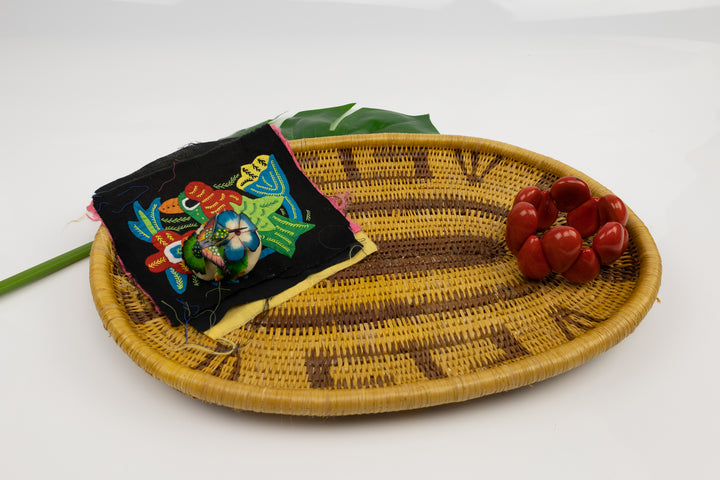 Hand Woven Vintage Plate Basket Made By Indigenous Artisans