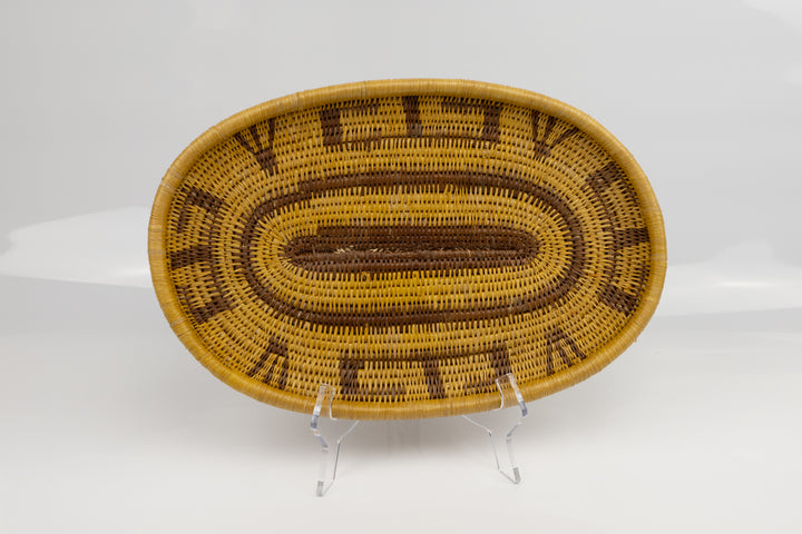 Hand Woven Vintage Plate Basket Made By Indigenous Artisans