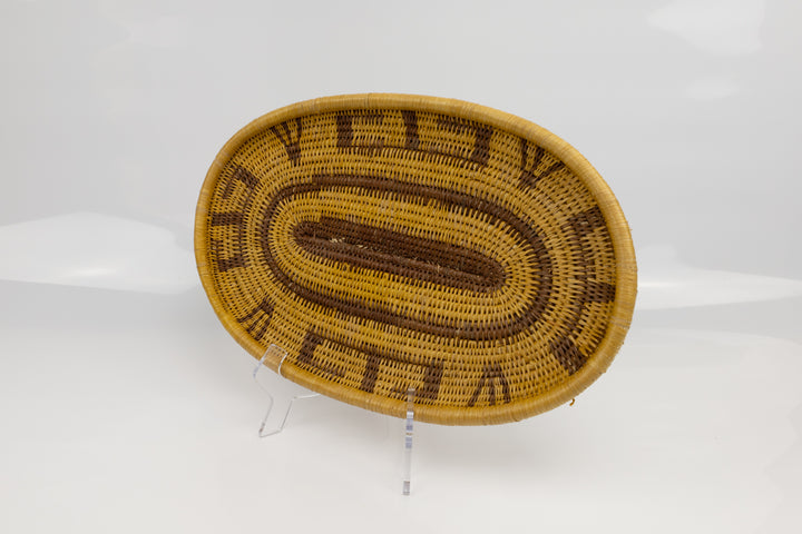 Hand Woven Vintage Plate Basket Made By Indigenous Artisans
