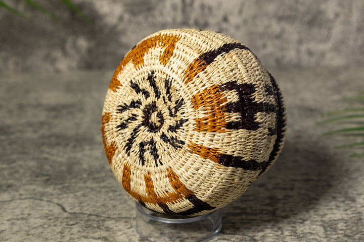 Black Gold and White Rainforest Vintage Basket